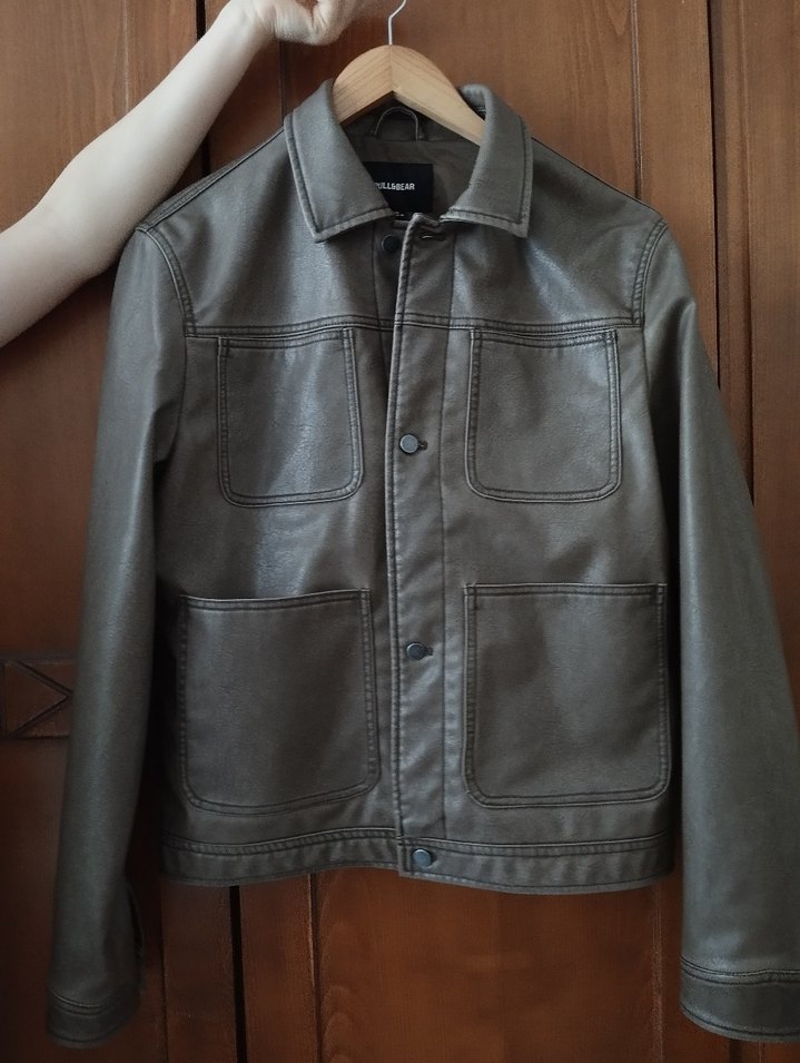 Pull&Bear Erkek Suni Deri Ceket - Görsel 3