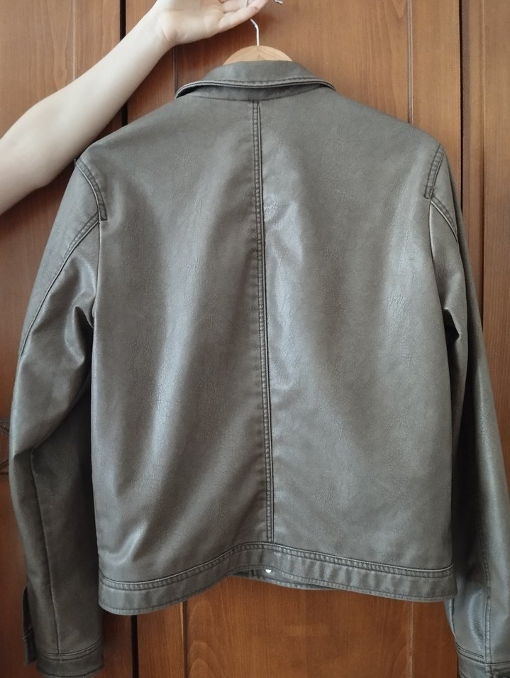 Pull&Bear Erkek Suni Deri Ceket - Görsel 4