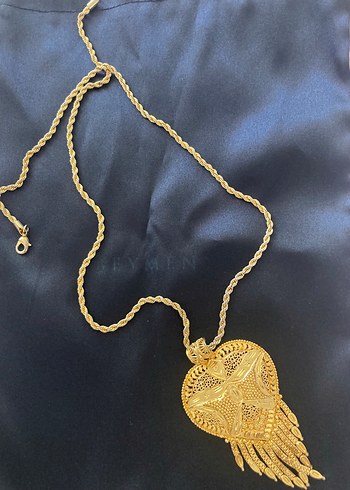 Accessorize Uzun Zincir Detaylı Altın Renkli Yılan Desenli Kolye