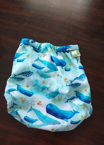 Mavi Balina Desenli Yıkanabilir Bebek Bezi Yenidoğan - Görsel 2