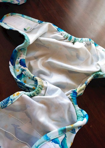 Mavi Balina Desenli Yıkanabilir Bebek Bezi Yenidoğan - Görsel 4