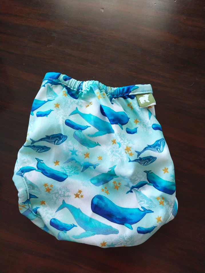 Mavi Balina Desenli Yıkanabilir Bebek Bezi Yenidoğan - Görsel 2