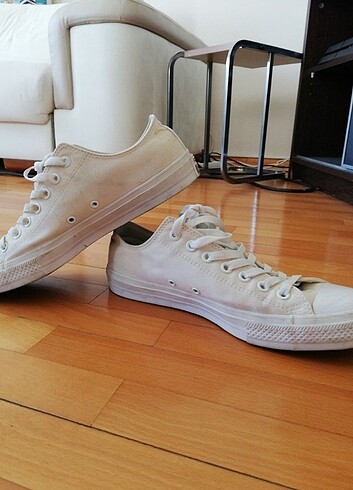 44 Beden beyaz Renk Converse Kanvas Erkek Ayakkabı
