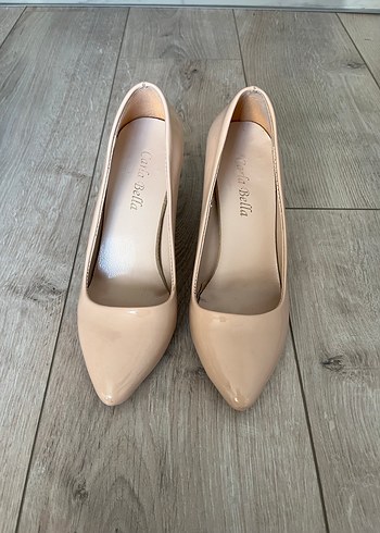 Bej Minimalist Kadın Topuklu Stiletto37 numara - Görsel 2