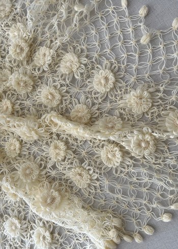 Dantel Detaylı Bohem Kadın şal - Görsel 2