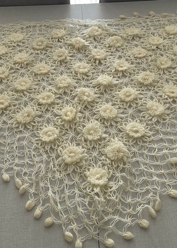 Dantel Detaylı Bohem Kadın şal - Görsel 3