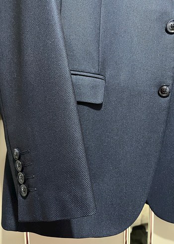 Lacivert Düğmeli Erkek Takım Elbise - Görsel 4