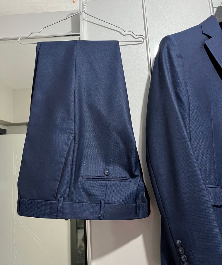 Lacivert Düğmeli Erkek Takım Elbise - Görsel 3