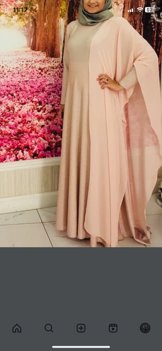 Pembe Uzun Drapeli Kadın Abiye - Görsel 2