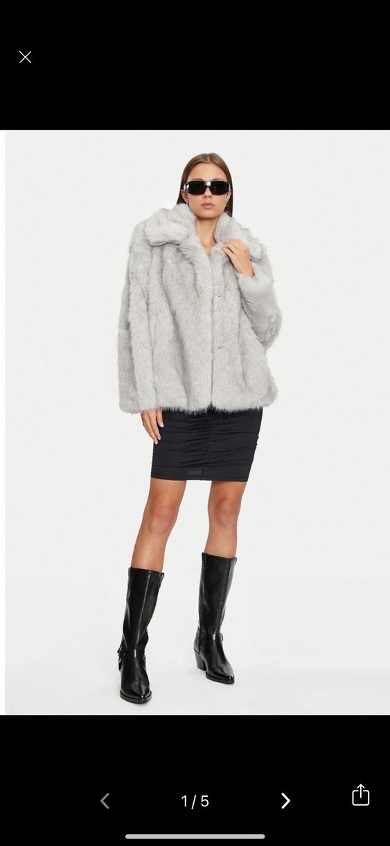 Gri Only Peluş Kürk - Görsel 4