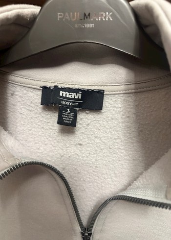 Mavi Erkek S beden Vizon Tonlu Yarım Fermuarlı Sweatshirt - Görsel 2