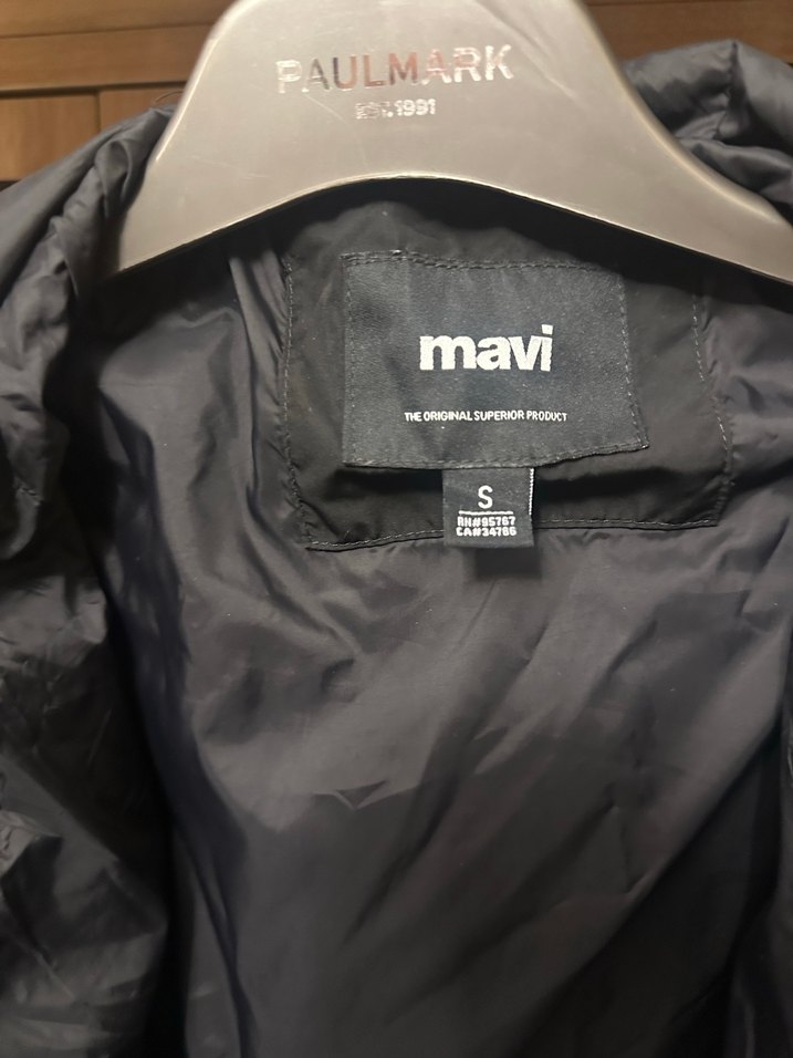 Mavi Erkek Siyah Kapüşonlu Şişme Mont - Görsel 4