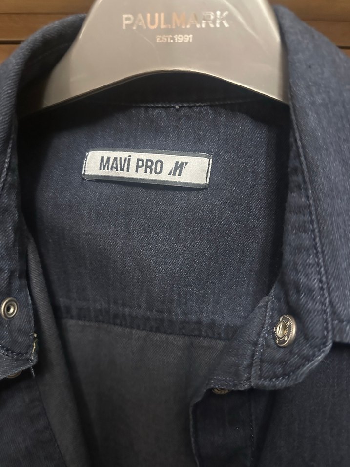 Mavi Lacivert Erkek Denim Gömlek - Görsel 3