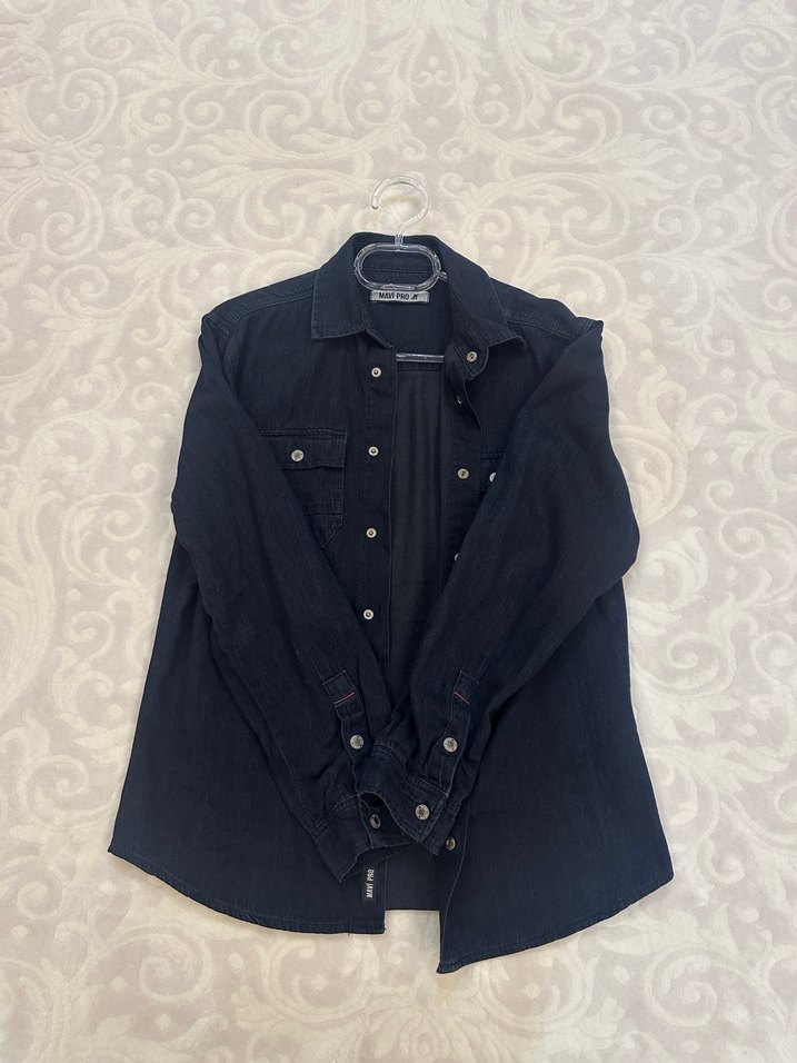 Mavi Lacivert Erkek Denim Gömlek - Görsel 4