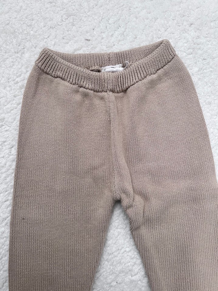 Bej Örgü Uzun Kollu Bebek Takımı - Görsel 2