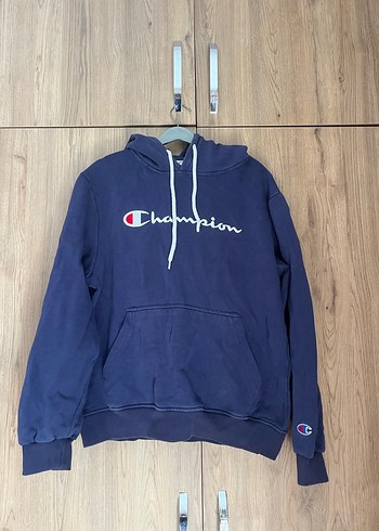 Champion Mavi Kapüşonlu Sweatshirt