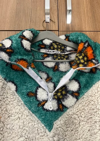 xl Beden Çiçek Desenli Renkli Bohem Kadın Sweatshirt