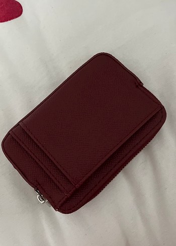 Stradivarius Stradivarus Bordo Deri Fermuarlı Kadın Cüzdanı