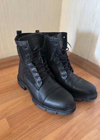 Siyah Deri Erkek Bot Fermuarlı - Görsel 3