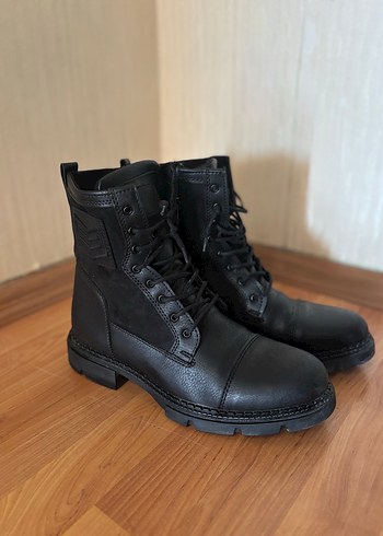 Siyah Deri Erkek Bot Fermuarlı - Görsel 2