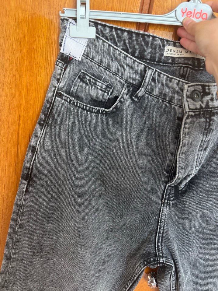 Gri erkek kot pantolon - Görsel 2