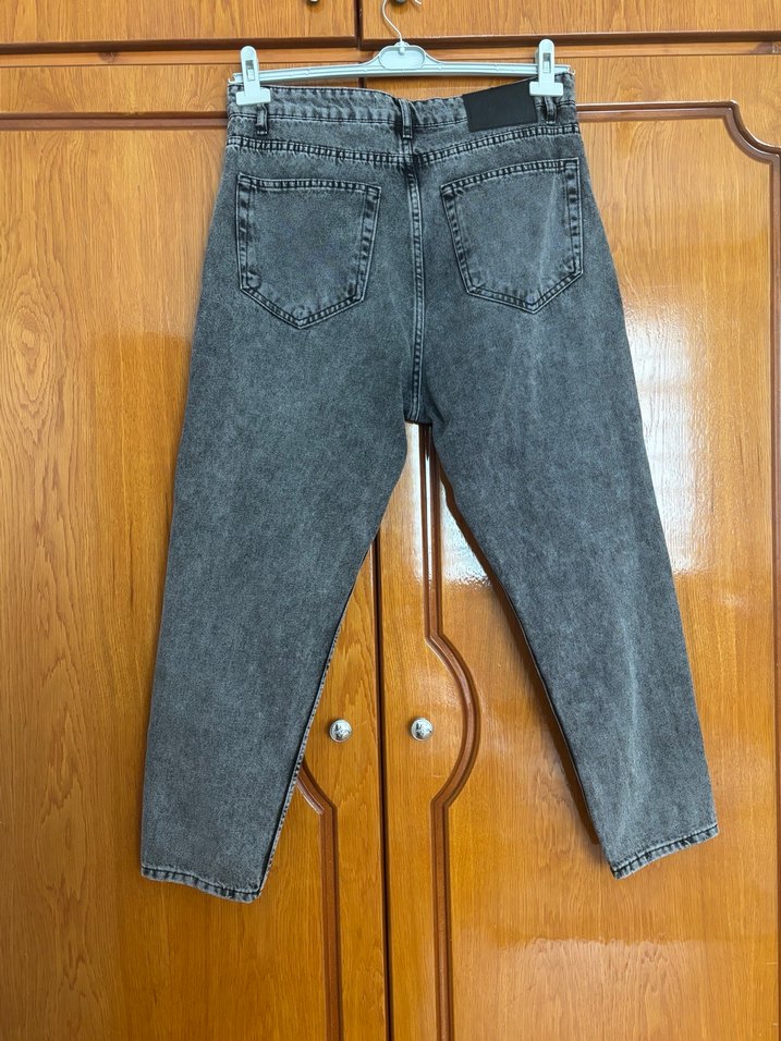 Gri erkek kot pantolon - Görsel 3