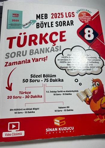 2025 LGS Türkçe Soru Bankası 8. Sınıf Sinan kuzucu