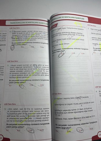 Nartest LGS soru senaryoları kitabı/çıkmış sorular + benzerleri