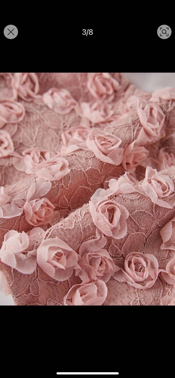 Shein Pembe Dantel İşlemeli Straplez Büstiyer - Görsel 3