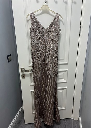 Taşlı Uzun Abiye Elbise - Görsel 3