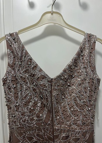 Taşlı Uzun Abiye Elbise - Görsel 4