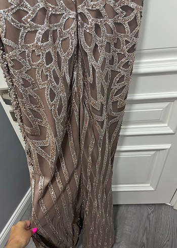 Taşlı Uzun Abiye Elbise - Görsel 5