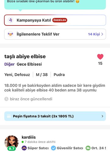 Taşlı Uzun Abiye Elbise - Görsel 7