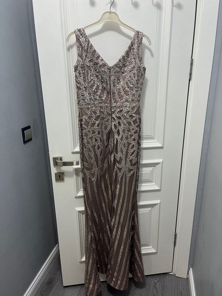 Taşlı Uzun Abiye Elbise - Görsel 3