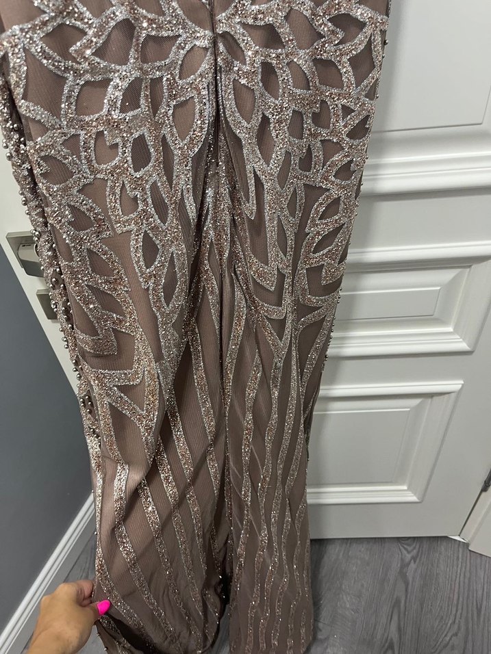 Taşlı Uzun Abiye Elbise - Görsel 5