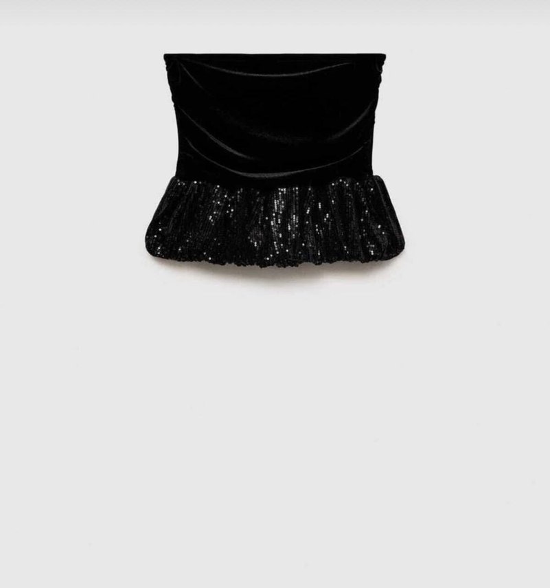 Siyah Straplez Mini Büstiyer - Görsel 2