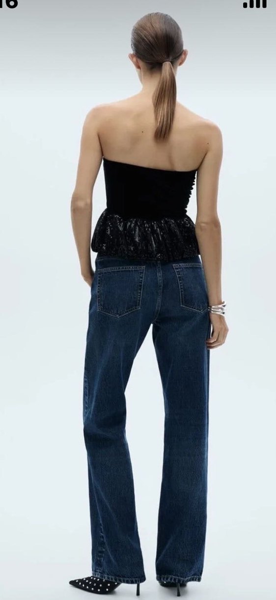 Siyah Straplez Mini Büstiyer - Görsel 3