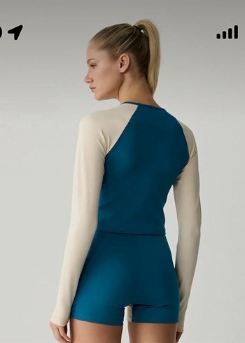 Mavi Mini Spor üstUzun Kol - Görsel 2