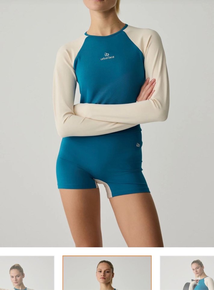 Mavi Mini Spor üstUzun Kol - Görsel 3