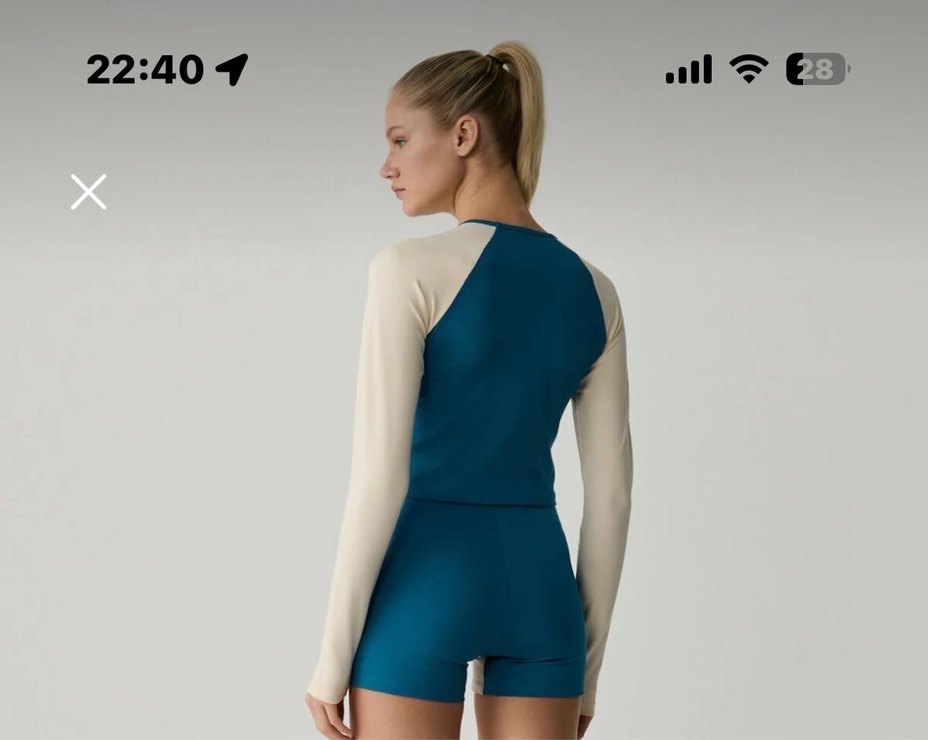 Mavi Mini Spor üstUzun Kol - Görsel 2