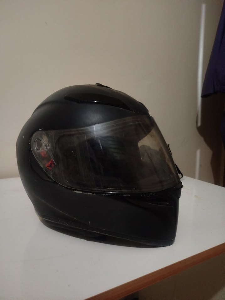 AGV orjinal Siyah Mat Tam Yüz Motosiklet Kaskı - Görsel 4