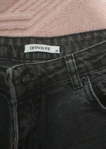 38 Beden Kadın Yeşil Midi Bol Kesim Denim Pantolon