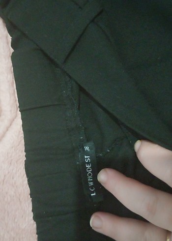 LC Waikiki Kadın Haki Kumaş Pantolon Midi Boy
