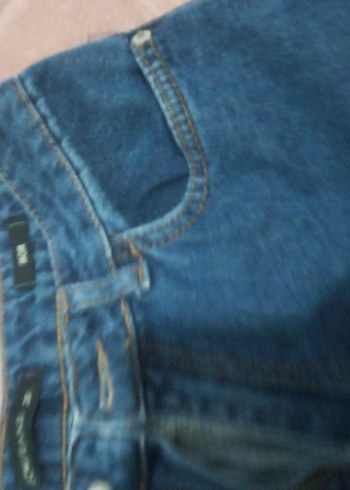 LC Waikiki Düğmeli Mavi Midi Kadın Kot Pantolon