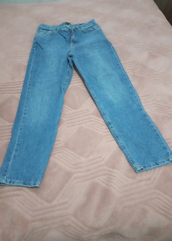 38 Beden LCW Jeans Düğmeli Mavi Midi Denim Pantolon