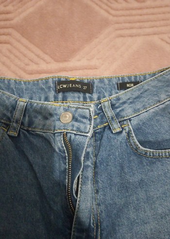 LCW Jeans Düğmeli Mavi Midi Denim Pantolon