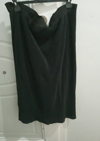 Siyah Drapeli Midi Eteği - Görsel 5