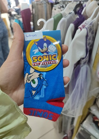 Renkli Baskılı Erkek Çorabı - Sonic Temalı - Görsel 6