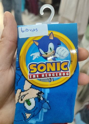 Renkli Baskılı Erkek Çorabı - Sonic Temalı - Görsel 4