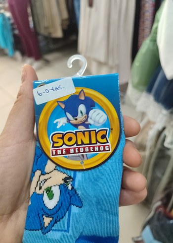 Mavi Baskılı Erkek Çorap Sonic - Görsel 2